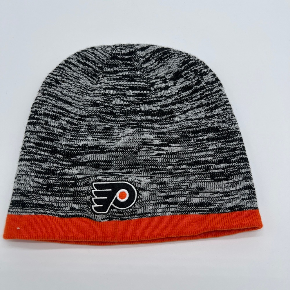 Philadelphia Flyers NHL Fanatics‎ Knit Beanie Gray Orange Winter Hat